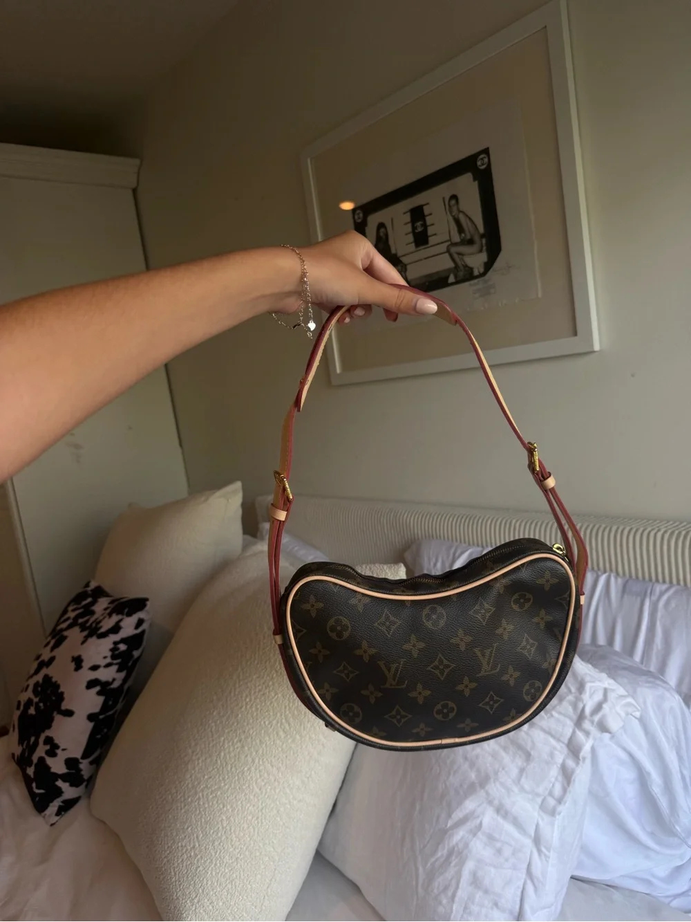 Louis Vuitton Crossiant PM Bag in Brown & Tan